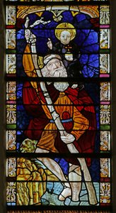 Window depicting Saint Christopher